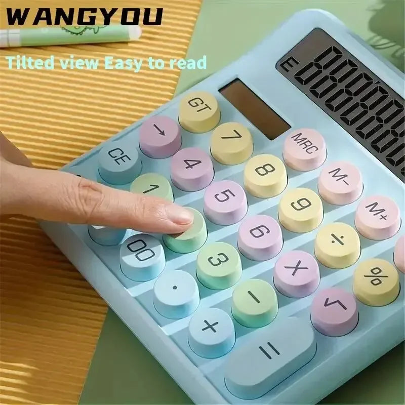 Ins Dopamine Candy Color Calculators Large Display Mechanical Dot Keyboard Back To School Supplies Students/Finance Stationery