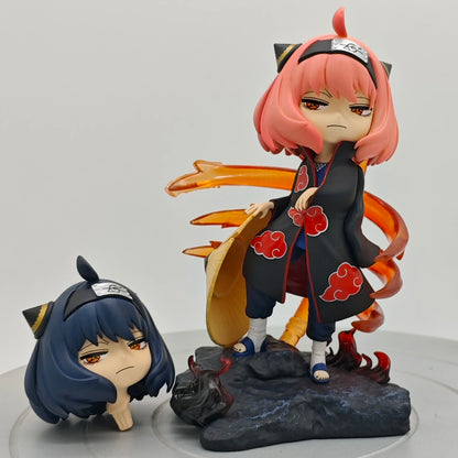 Spy×family Anime Figurine Forger Anya Cos Naruto Akatsuki Figures Toys 18cm PVC Model Collection Statue Decoration Birthday Gift