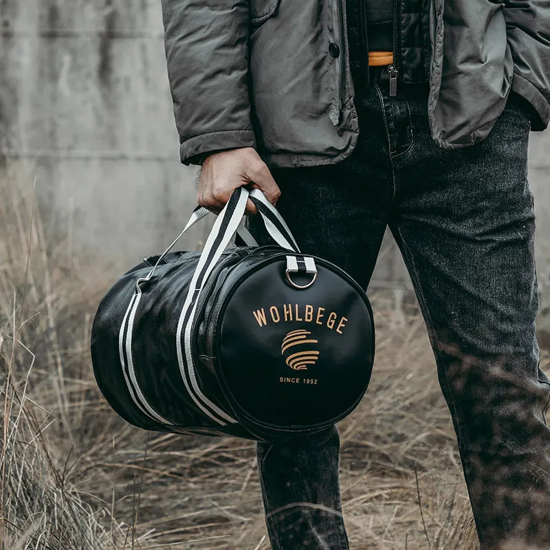 The Codex PU Leather Gym Bag Travel Tote Duffle for Men Sports Fitness Business Casual Weekend Outdoor Shoulder Handbag