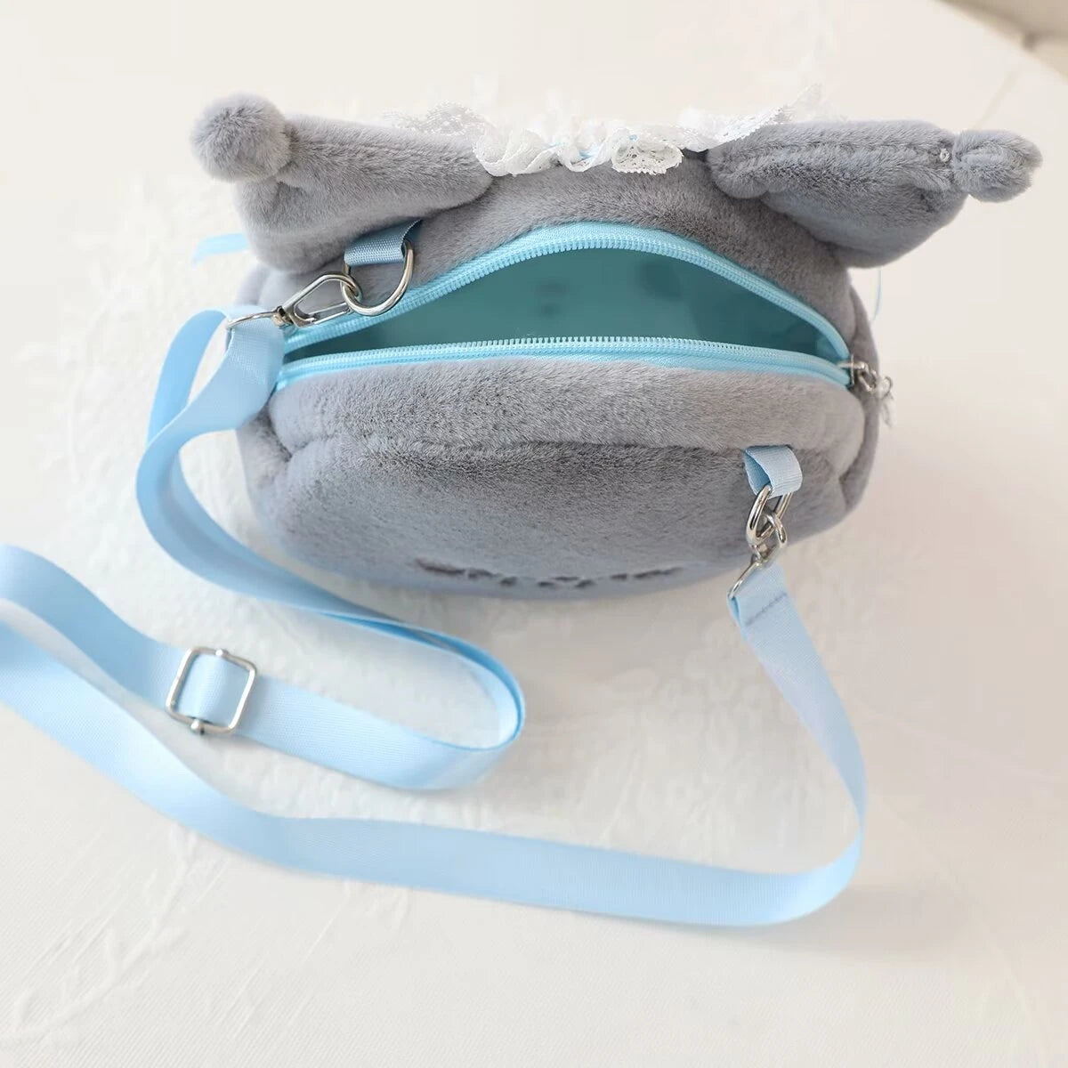 Sanrio Cartoon Anime Hello Kitty My Melody Cosmetic Bag Coin Purse Cute Kuromi Cinnamoroll Plush Bag Gifts For Girl