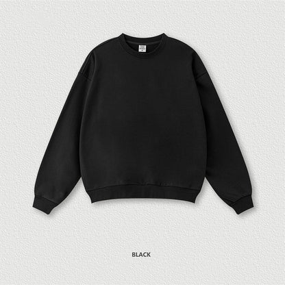 ZODF Fashion Autumn Men Solid 360gsm Sweatshirt Unisex Solid Loose Sport O Neck Pullovers Brand Clothes HY0938