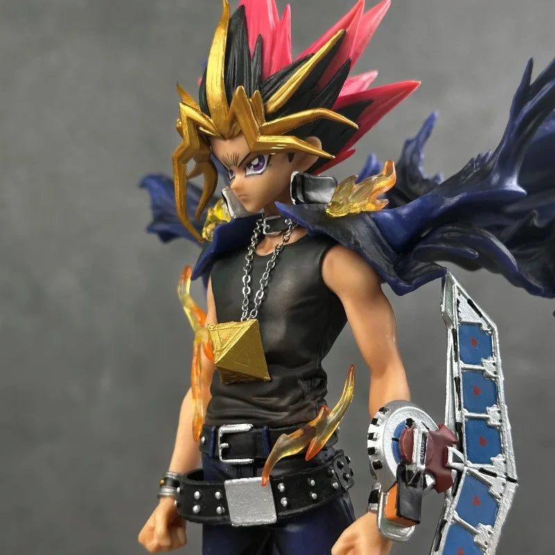 2025 28cm Anime Duel Monsters Yugi Muto Figure PVC Statue Model with 2 Heads Collectible Decoration Toy Christmas Gift