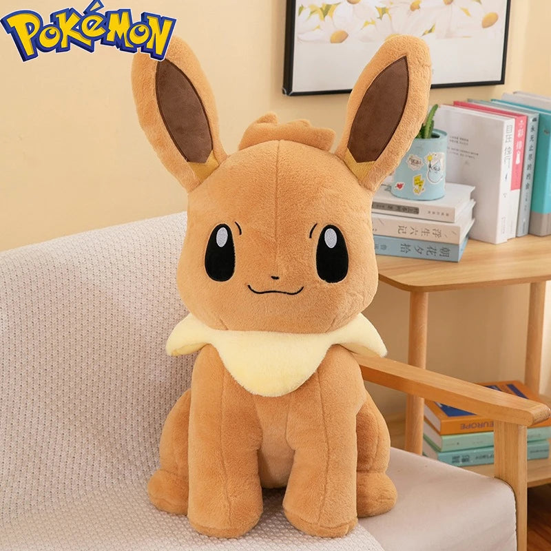 45/55/75CM Big Size Pokemon Eevee Plushies Kawaii Cartoon Anime Plush Soft Pillow Doll Stuffed Plushies Ornament Children's Gift