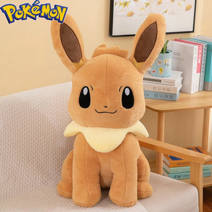 45/55/75CM Big Size Pokemon Eevee Plushies Kawaii Cartoon Anime Plush Soft Pillow Doll Stuffed Plushies Ornament Children's Gift