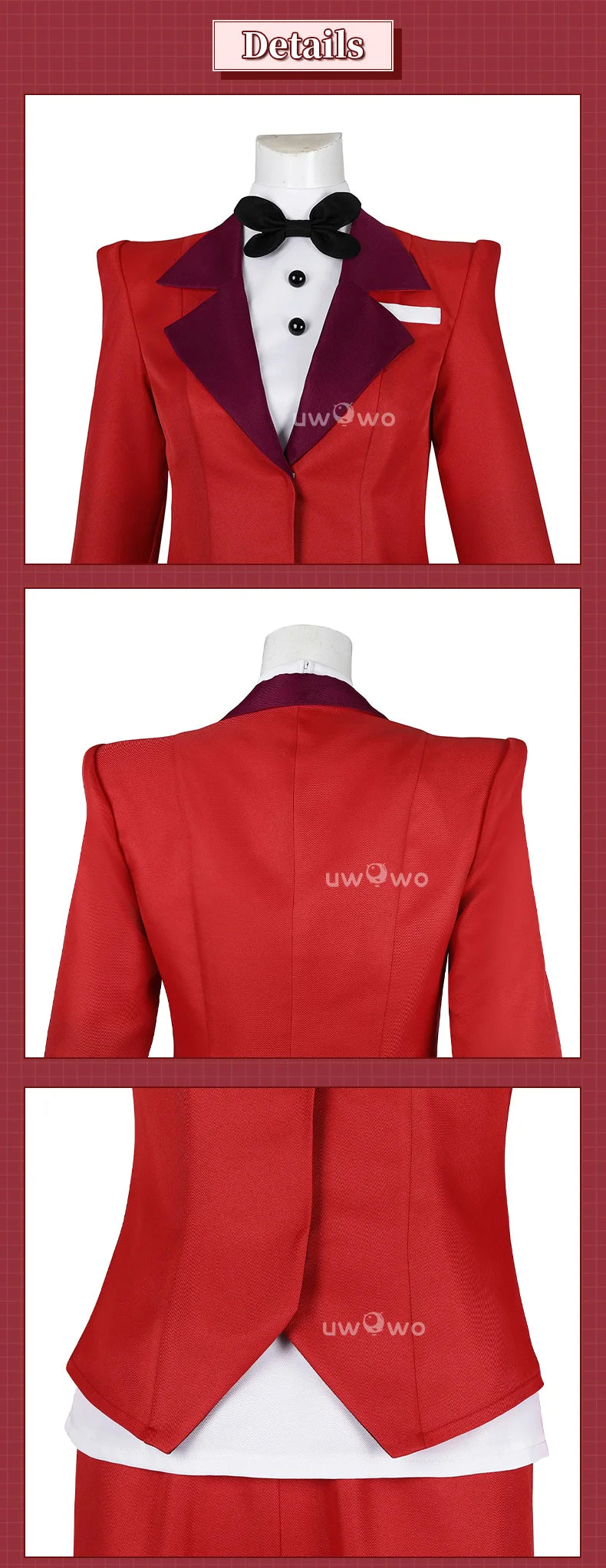 UWOWO Collab Series: Charlie Morningstar Charlotte H Hotel Cosplay Costume Red Uniform