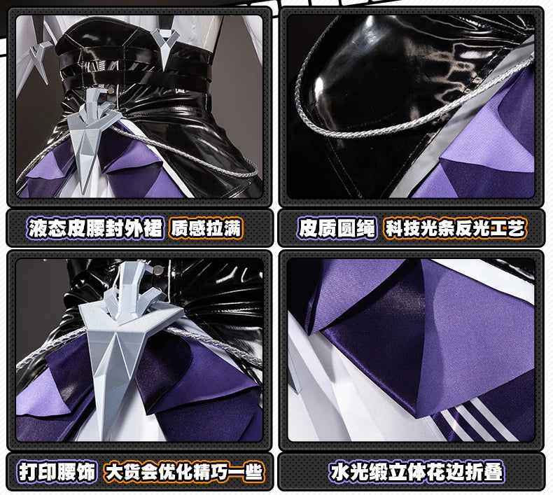 Zenless Zone Zero Vivian Cosplay Costume Wig Dress Uniform Headwear Mockingbird Carnival Halloween Party for Women Girls Props