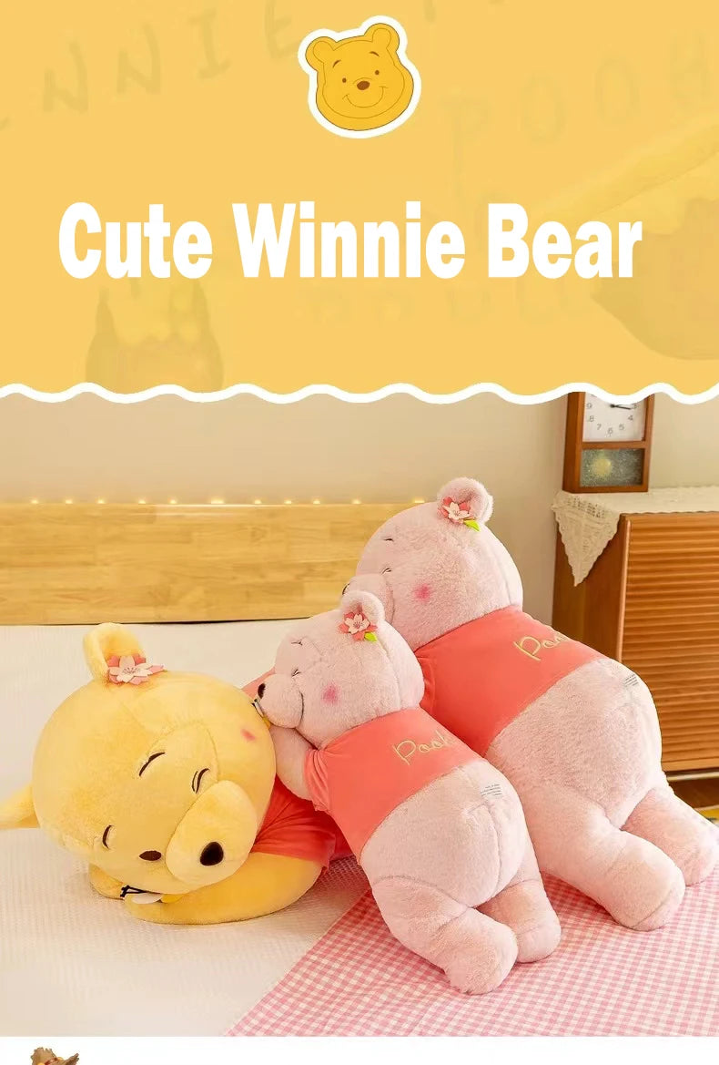 40-100CM New Disney Winnie the Pooh Bear Doll Cartoon Plush Toy Cute Anime Soft Pillow Stuffed Kawaii Children's Birthday Gift