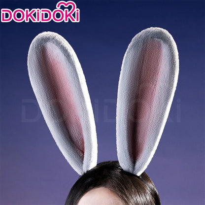 IN STOCK Judyy Hoppss Wig Movie DokiDoki Women Long 90cm Grey Twintails Hair Rabbit Judyy Hoppss Chirstmas Cosplay Free Cap Wig
