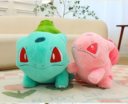 60cm Big Size Pokemon Bulbasaur Cartoon Anime Plush Stuffed Doll Garlic Frog Room Decorated with Cartoon Peluche Pillow Gift