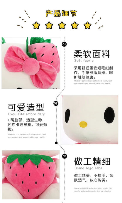 20-45cm Aoger Hello Kitty Plush Toys Anime Kawaii Pillow Doll Stuffed Animal Children Plushies Decoration Peluche Birthday Gift