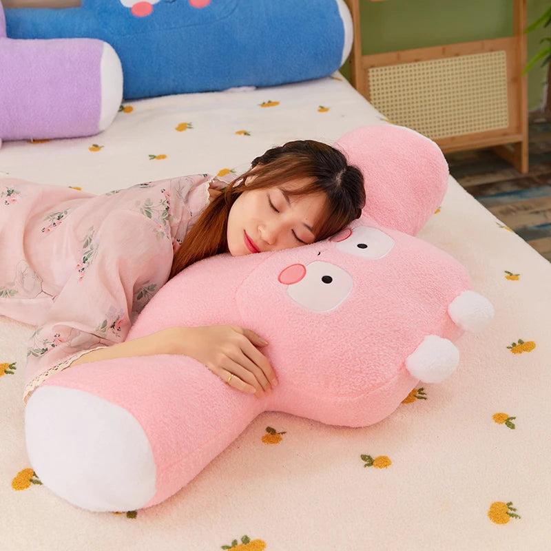 New Cute Car Cushion Office Seat Lumbar Support Creative Sofa Pillow Multifunctional Foot Cushion Nap Pillow