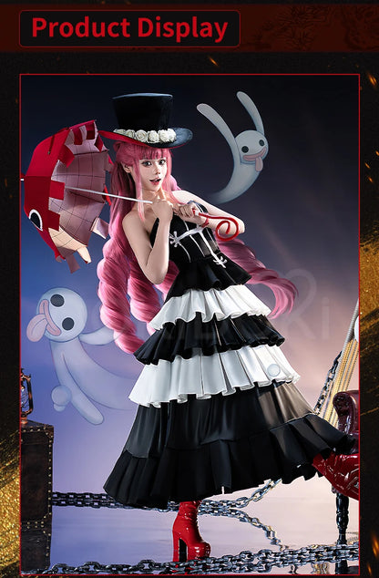 Peronaa Cosplay Costume【S-3XL】DokiDoki-SR Women Cute Dress Ghost Princess Cosplay Hat Umbrella Plus Size