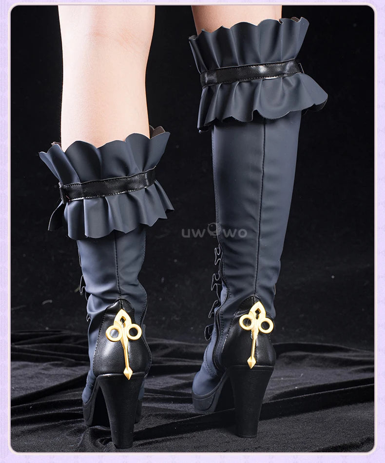 UWOWO Herta Shoes Boots Game Honkai Star Rail The Herta Witch Cosplay Shoes Boots with Accessory lloween Shoes