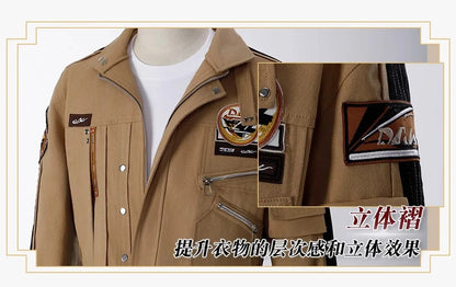 Love and Deepspace Caleb Cosplay Costume Wig Brown Flying Jacket Supersonic Uniforms Halloween Party Women Men Carnival Outfit