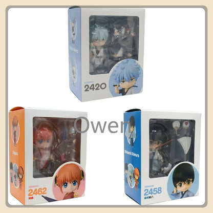 Anime Sakata Gintok Figures GINTAMA Kagura Figurines Q Version Shimura Shinpachi Figure PVC Birthday Collection model Toys Gifts