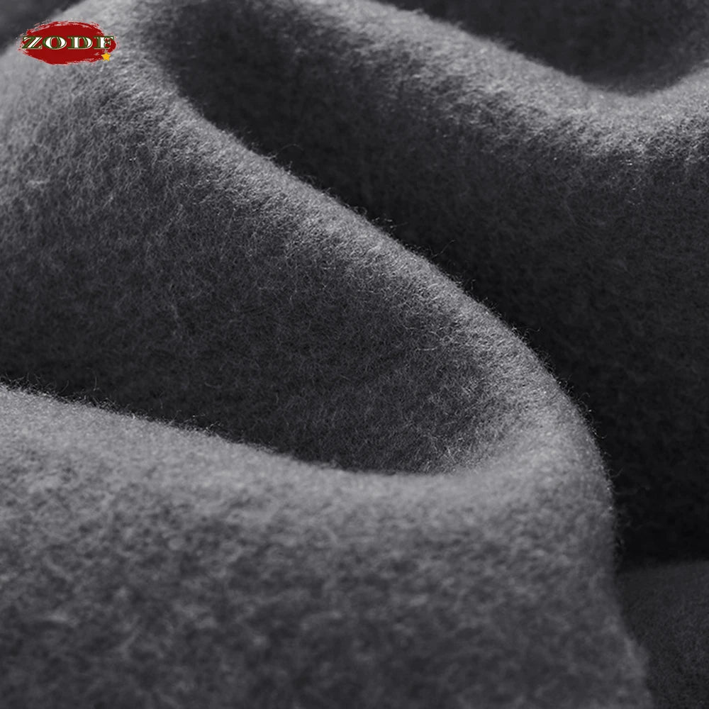 ZODF Fashion Winter Men 500gsm Fleece Hoodies Unisex Loose Fit Heavy Weight Thick Warm Hooded Pullovers Coats Streetwears HY0045