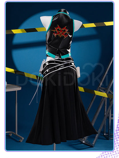 Mikuu Shiiee Cosplay Costume DokiDoki-R Mikku Women Sexy Black Dress Mikuu Shiiee Cosplay Halloween Costume