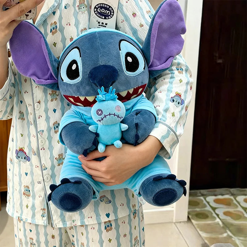 Plush Toy Stitch Cartoon with Cape Cute Plush Doll for Kids Birthday Christmas Gift Stuffed Animal Prize for Claw Machine Party