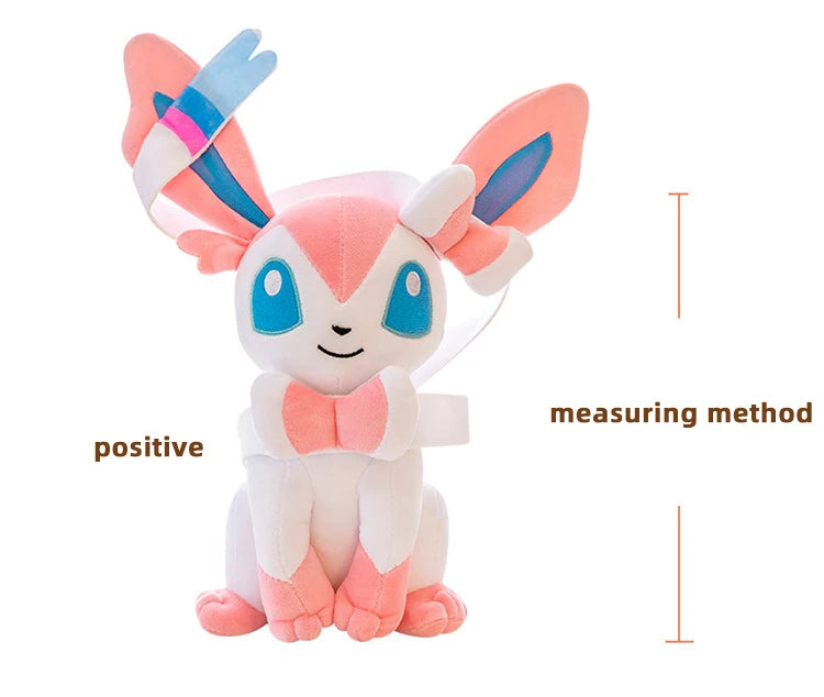 25/75cm Sylveon Pokemon Plush Toys Large Anime Doll Pillow Cartoon Eevee Pokémon Plushie Kawaii Stuffed Gift for Kids Birthday