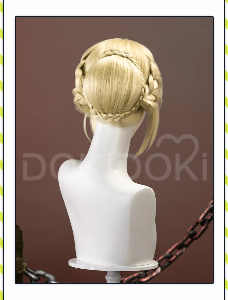 IN STOCK Evelyn Wig Game Zenless Zone Zero DokiDoki ZZZ Women 35cm Golden Hair Evelyn Cosplay Free Wig Cap