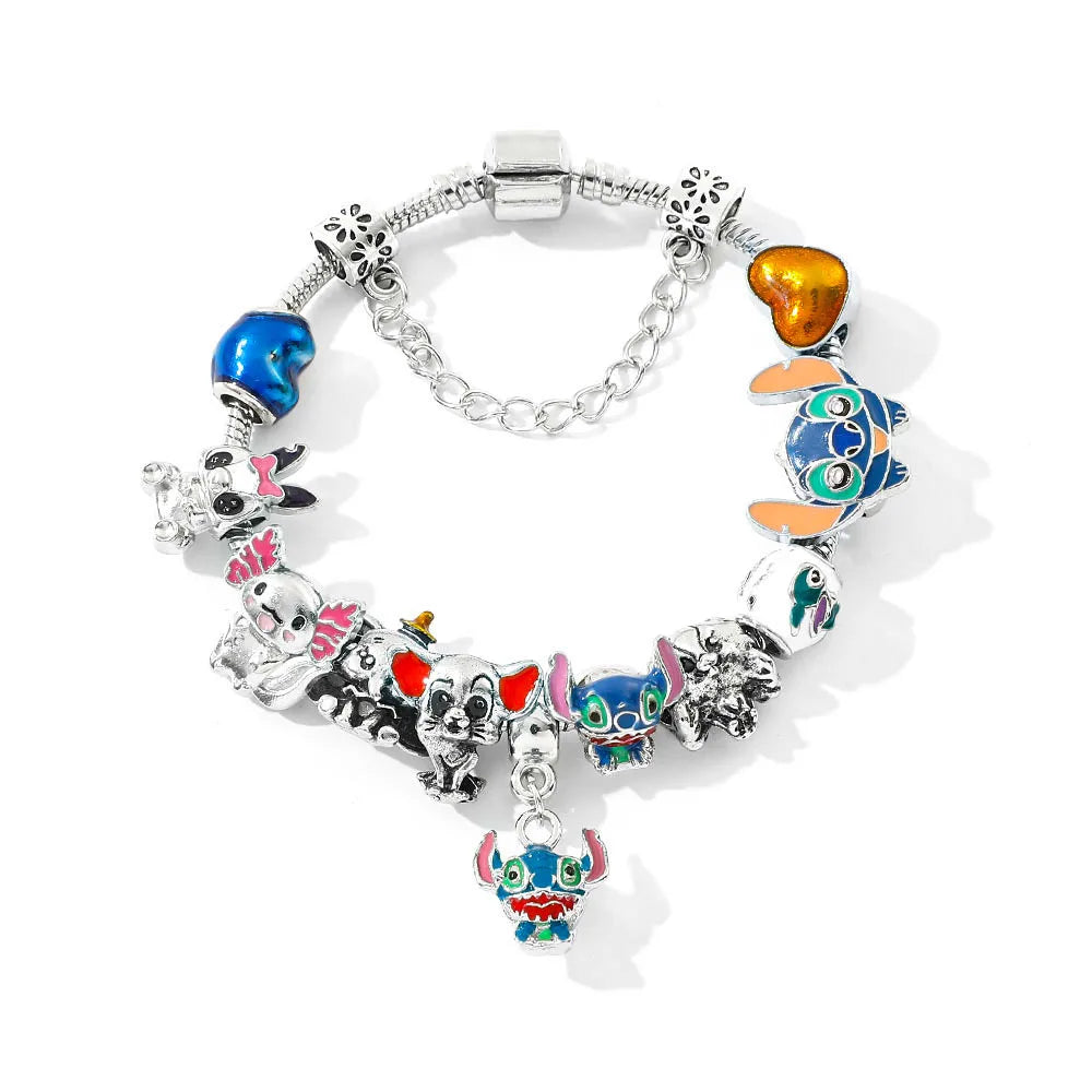 New Disney Stitch  24-Grid Christmas Countdown Calendar Blind Box - Alloy Bracelet Gift Set For Halloween & Xmas