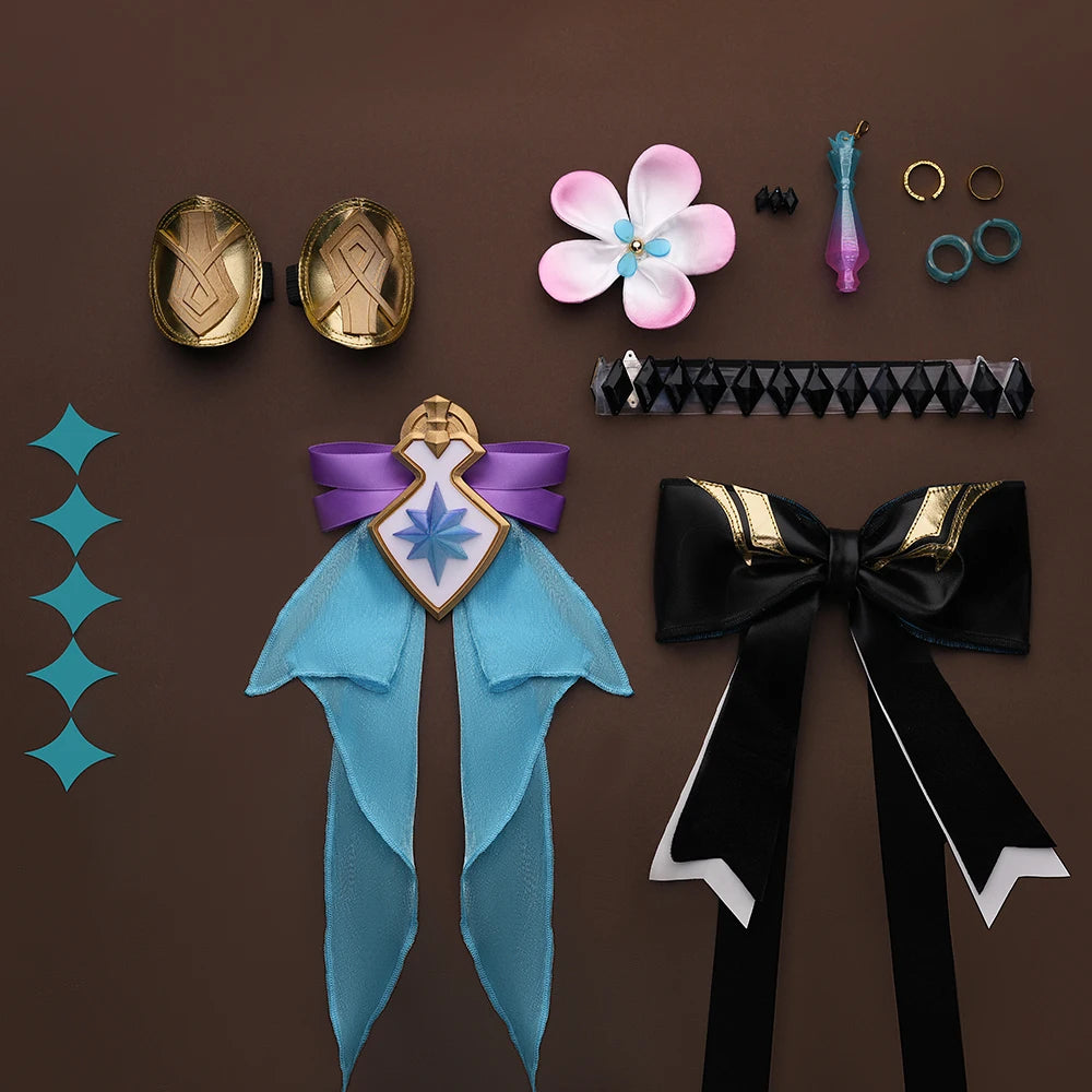 Honkai Star Rail Cerydra Cosplay Costume Wig Dress Uniform Crown Wings Headwear Halloween Party for Women Girls Carnival iCoser
