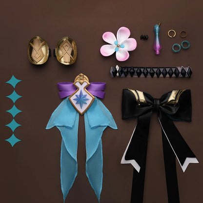 Honkai Star Rail Cerydra Cosplay Costume Wig Dress Uniform Crown Wings Headwear Halloween Party for Women Girls Carnival iCoser
