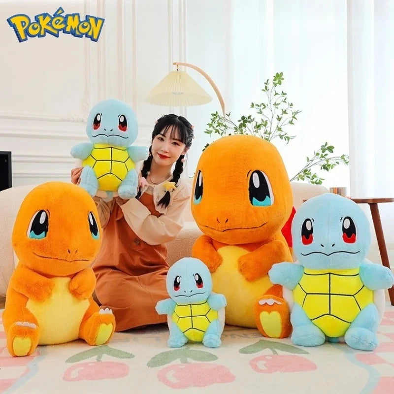 35-60CM Big Size Pokemon Charmander Plushies Squirtle Cartoon Anime Peluche Ornament Comfortable Soft Doll Children Toy Gift