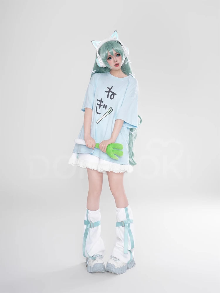 Rinn Mikuu Cosplay Costume DokiDoki-R Mikku Rinn Cosplay Women Cute Black Green Costume Set Mikuu Rinn Cosplay