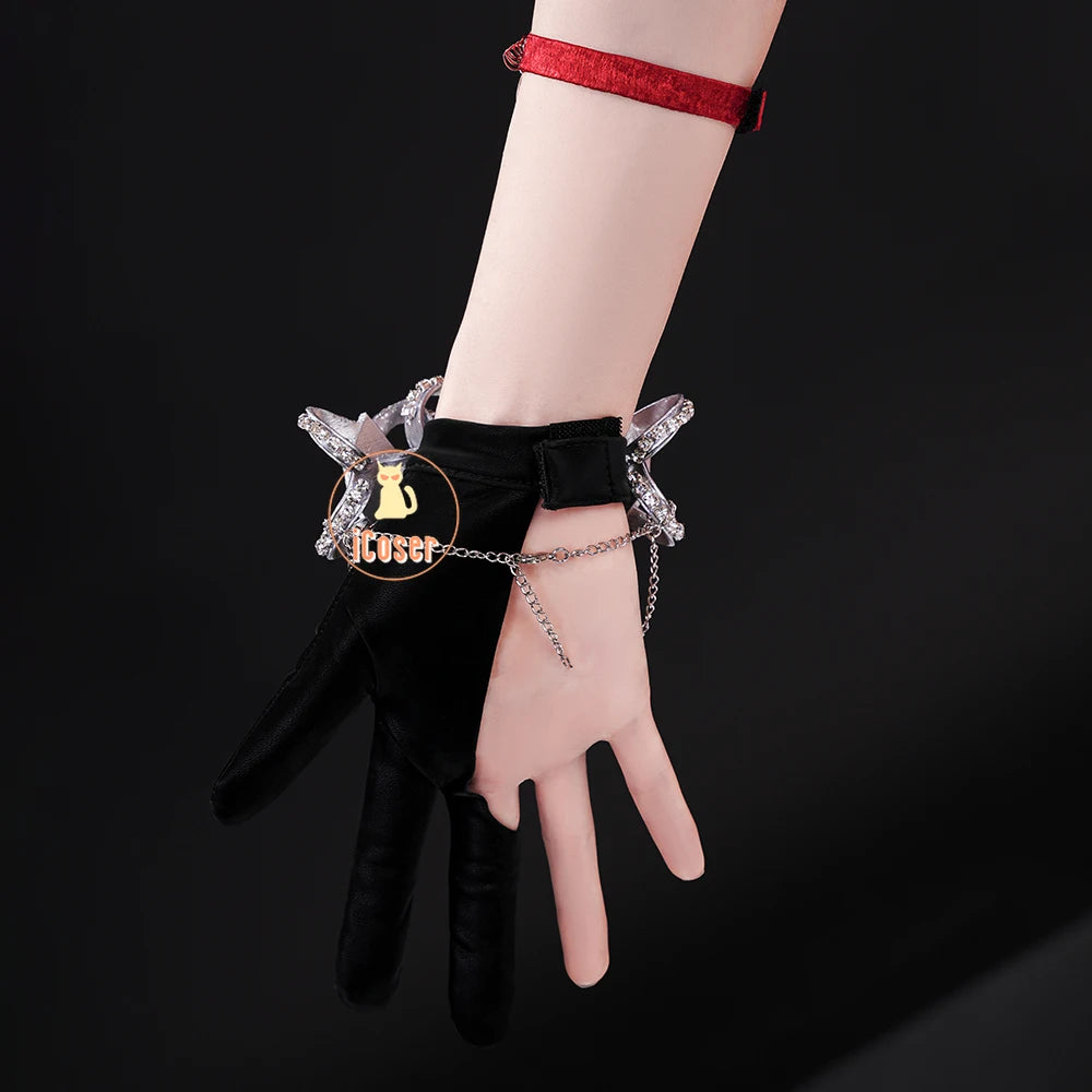 Love and Deepspace MC Cosplay Costume Midnight Waltz Red Dress Heroines New Skin Outfit Sylus Halloween Party for Women Girls