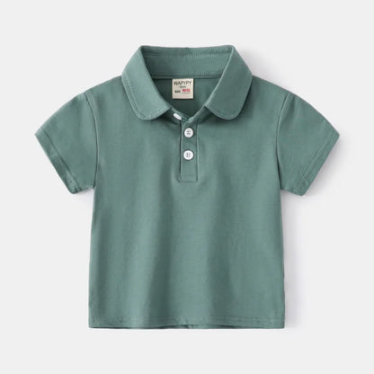 Fashion Kids Boys Polo Shirts Luxury Stand Collar Sport Children Boy Clothes Summer T Shirt Soft Breathable Cotton Toddler Polos