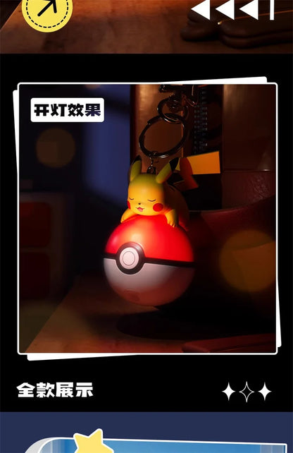Genuine Pokemon Pikachu Keychain Psyduck Piplup Bulbasaur Anime Action Figures Toy Keyring Fragrance Pendant Christmas Gifts