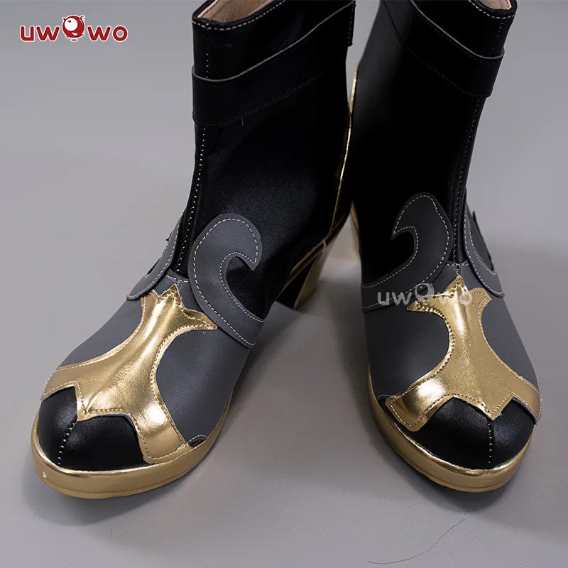 UWOWO Genshin Impact Hydro Fontaine Neuvillette Cosplay Shoes Boots