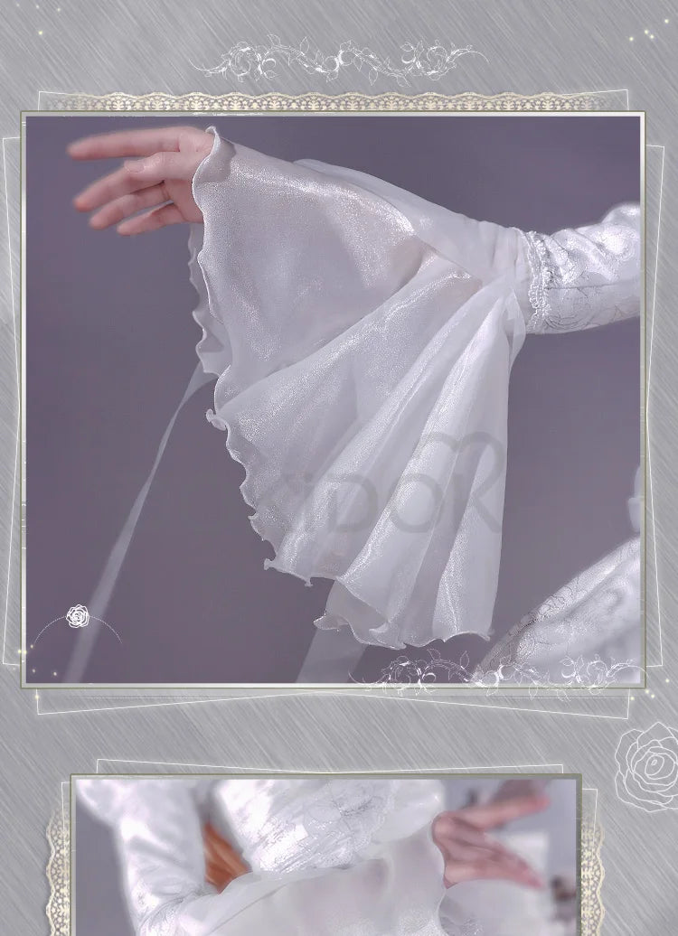 Kirakishou Cosplay Anime Rozen Maiden Cosplay DokiDoki-R Women Kirakishou Cosplay Lolita Gothic Dress White Lolita