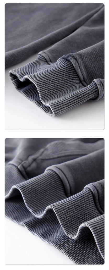 ZODF Vintage Batik Washed 420gsm Cotton Hoodies For Men Unisex Heavyweight Loose Hip Hop Hooded Sweatshirts Pullovers HY0696