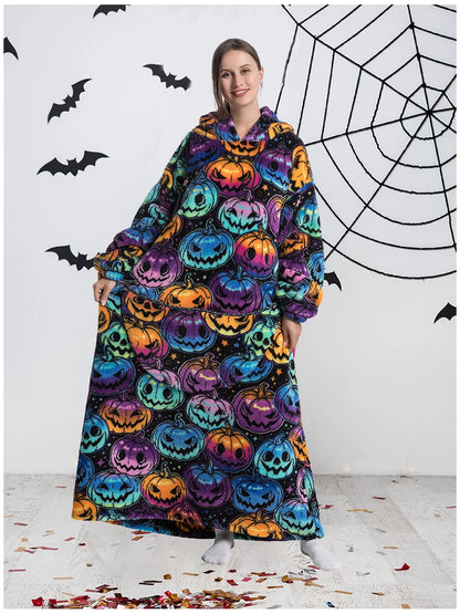 Men Plus Size Hoodies & Sweatshirts Warm Fall Winter Clothes Halloween Extra Long Oversized Blanket Hoodie Blue Yellow Gray Tops