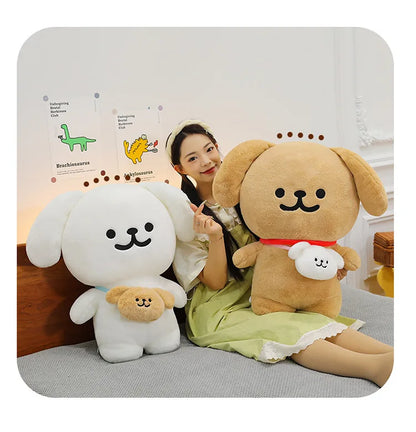 45/70cm Big Size Maltese Backpack Cartoon Anime Plush Stuffed Doll Kawaii Room Decoration Plushies Pillow Ornament Children Gift
