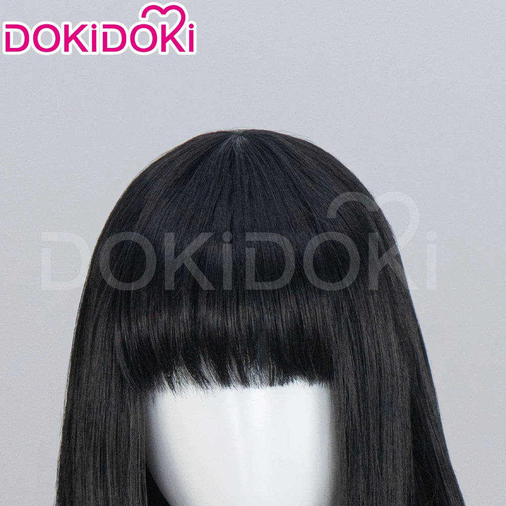 IN STOCK Osaragi Wig Anime Cosplay DokiDoki Women 100cm Black Long Hair Osaragi Cosplay Free Wig Cap