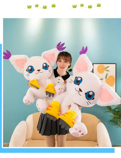 New Digimon Adventure Plush Toys Tailmon Action Figure Cartoon Stuffed Sitting Position Doll Soft Pillow Room Decor Toys Gifts