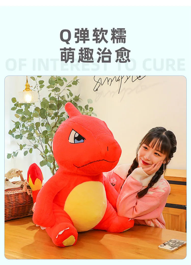 100/120CM Big Size Charmander Plushies Pokemon Peluche Cartoon Anime Kawaii Ornament Plush Comfortable Soft Doll Children Gift