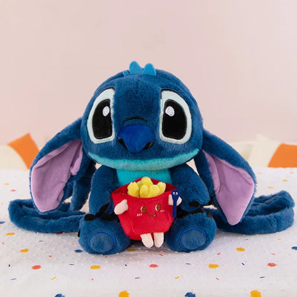 27CM Lilo and Stitch Backpack Cartoon Disney Plush Toy Anime Stuffed Kawaii Soft Stich Doll Plushie Kids Bag Birthday Xmas Gifts
