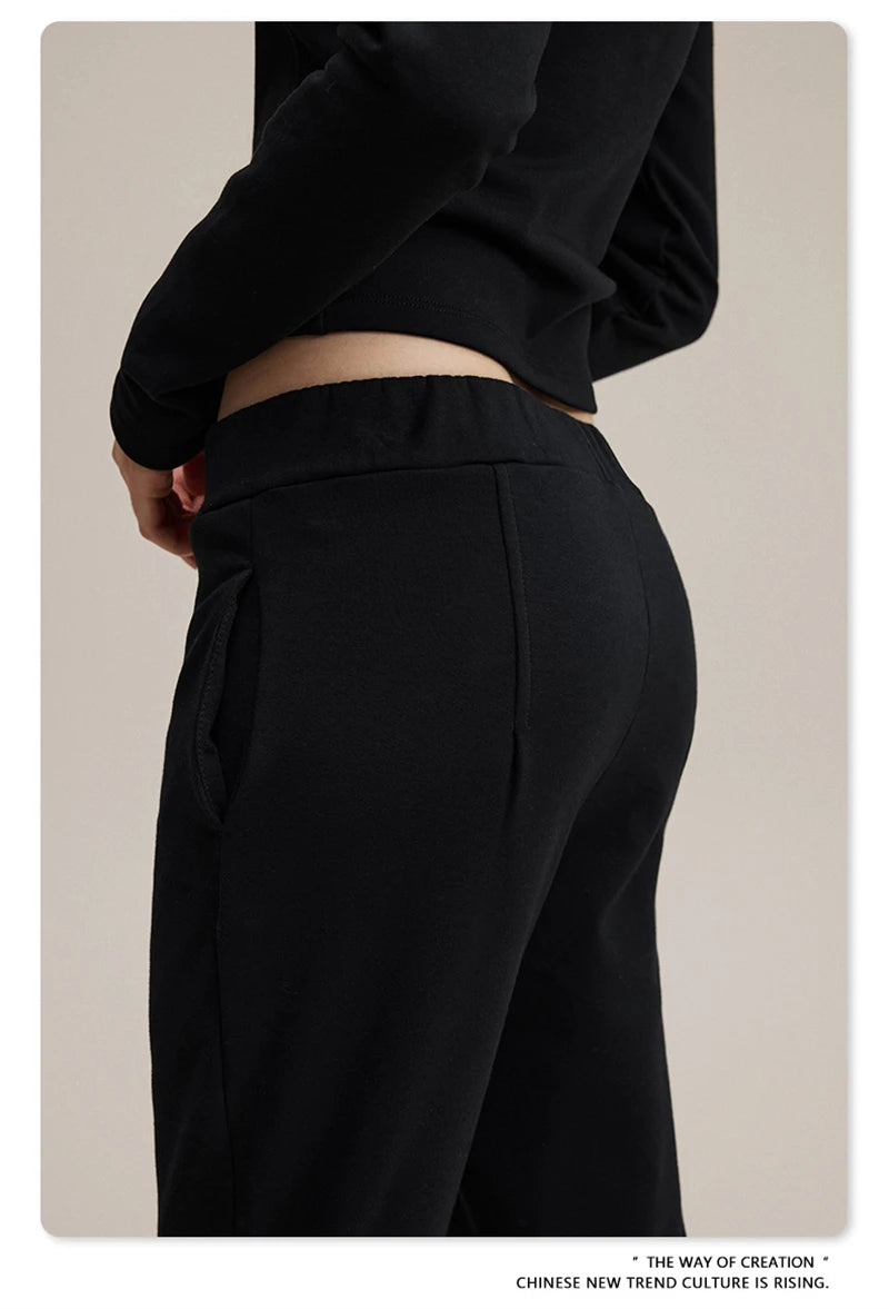 ZODF Women 2025 Autumn Sport Style Flared Pants Girls Female Mousse Muscle Sole Slimming Micro Yoga Trousers HY1095