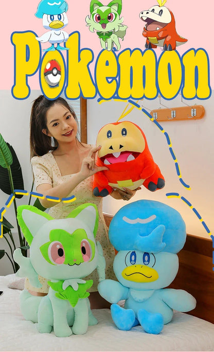 Pokemon Plushie Toys Sprigatito Quaxly Fuecoco Pokémon Scarlet and Violet Anime Plush Stuffed Dolls Christmas Gift for Childrens
