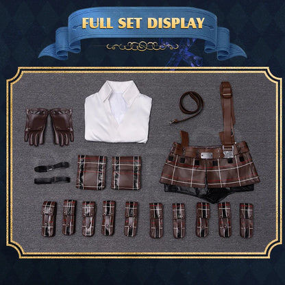 IN STOCK Lady Cosplay Costume Game【S-2XL】DokiDoki-R Women White Suit Halloween Cosplay Lady Costume Plus Size