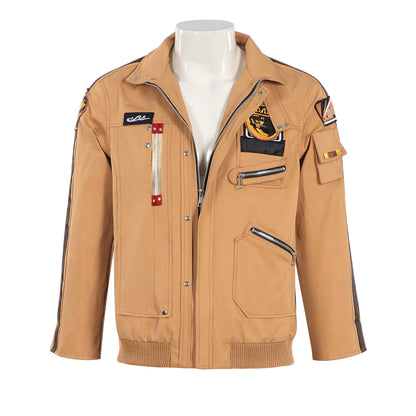 Love and Deepspace Caleb Cosplay Costume Wig Brown Flying Jacket Supersonic Uniforms Halloween Party for Women Men Outfit Props