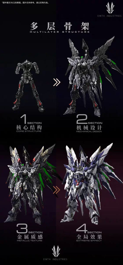 1/72 Sky Defender Alloy Skeleton Action Figure High Detail Detachable Parts POM Assmbly Model Trendy Toy Desktop Decore Boy Gift