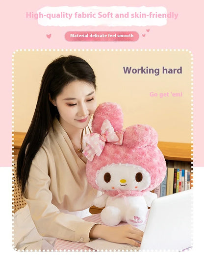 30cm/60cm Aoger Hello Kitty Kawaii Rose My Melody Cartoon Stuffed Animals Soft Plush Doll Companion Toy Children Birthday Gift