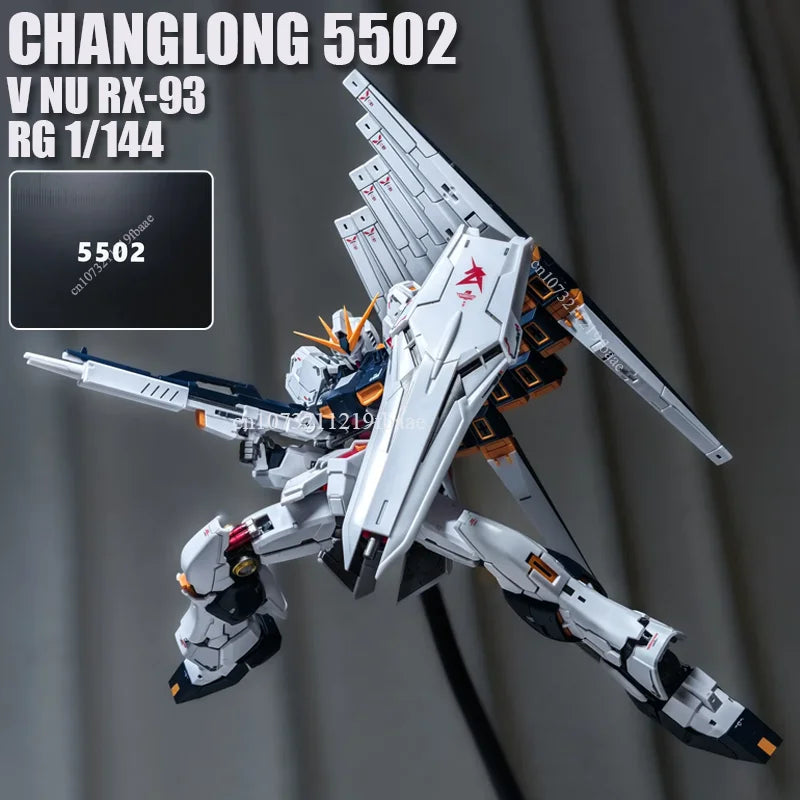 In Stock CHANGLONG Model 5502 V NU RX-93 RG 1/144 Assembly Model Kit Action Figures Plastic Model Kit Toy Gift