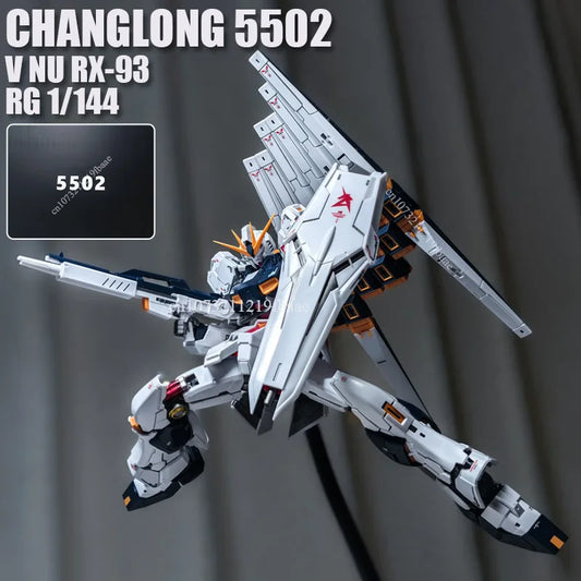 In Stock CHANGLONG Model 5502 V NU RX-93 RG 1/144 Assembly Model Kit Action Figures Plastic Model Kit Toy Gift