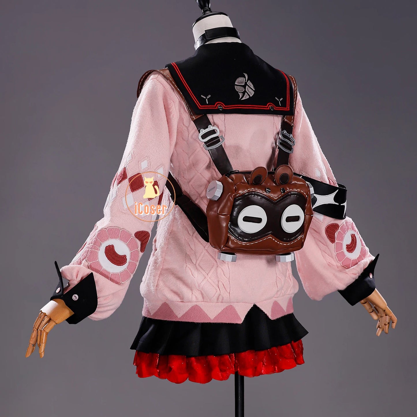 Zenless Zone Zero Ukinami Yuzuha Cosplay Costume Wig Skirt Sweater Uniform Backpack Headwear Spook Shack Halloween Party Women